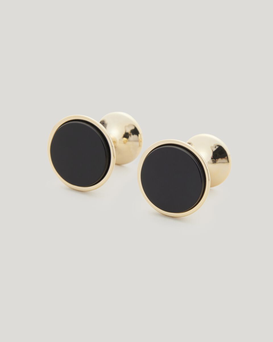 Cufflinks With Mother of Pearl Inlay, Onyx, hi-res